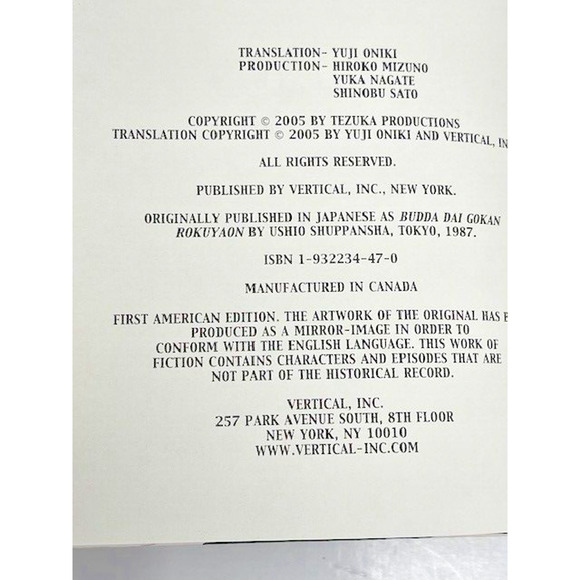 Buddha Vol. 5: Deer Park by Osamu Tezuka 1st Edition - Picture 3 of 4